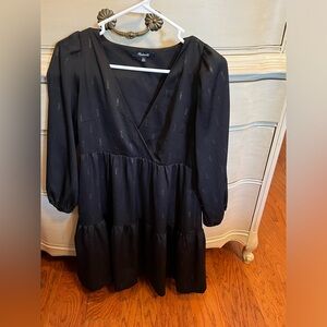 Madewell metallic jacquard dress